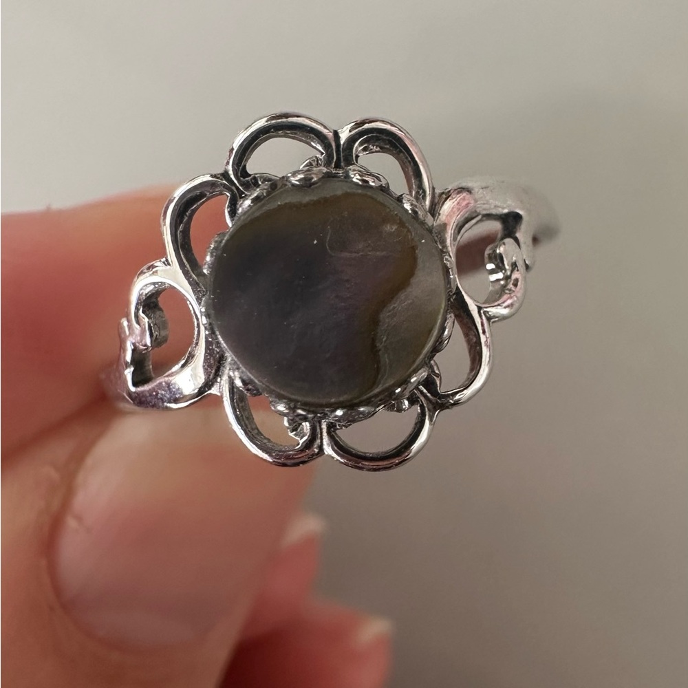 Silver Moonstone Ring
